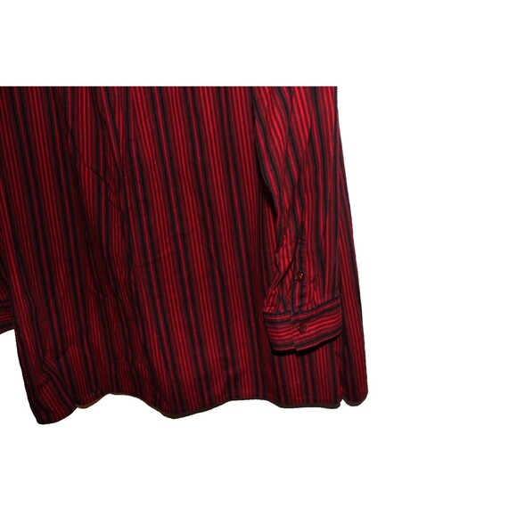 Roaman's Blouse Women's 24 Long Sleeves Red Black Stripe - Picture 4 of 5